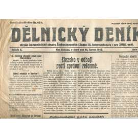 Dělnický deník, ročník X., číslo 136/1927 (1. republika, staré noviny) - Ostrava