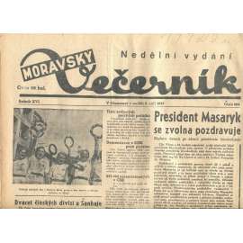 Moravský večerník, ročník XVI., číslo 224/1937 (1. republika, noviny)