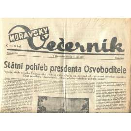Moravský večerník, ročník XVI., číslo 234/1937 (1. republika, noviny)