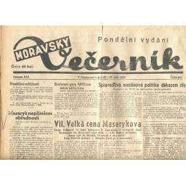 Moravský večerník, ročník XVI., číslo 246/1937 (1. republika, noviny)