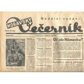 Moravský večerník, ročník XVI., číslo 245/1937 (1. republika, noviny)