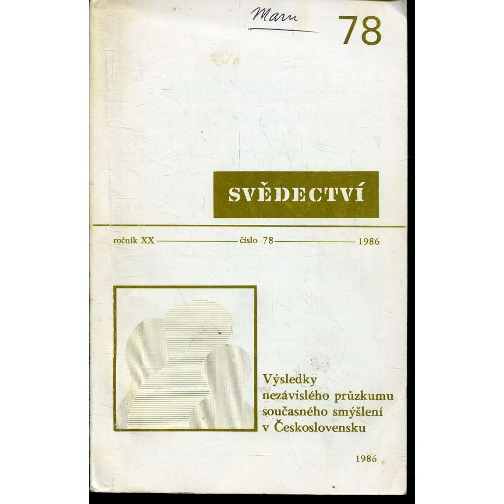 Svědectví, revue pro politiku a kulturu, ročník XX., číslo 78/1986 (exil)