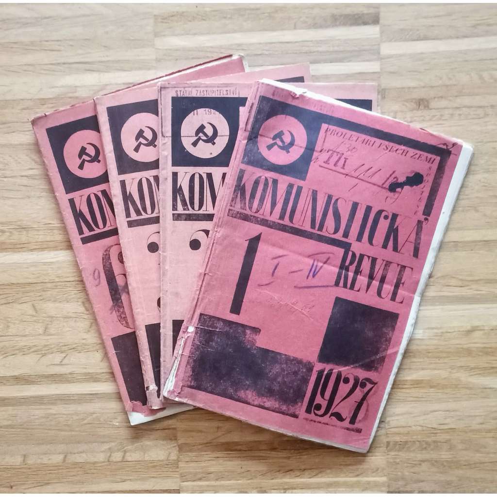 Komunistická revue, ročník IV., číslo 1, 2, 3 a 9/1927 (komunistická literatura, časopis, noviny)