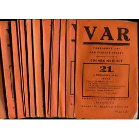 VAR, ročník II., čísla 1-20/1922-1923. Pokrokový list pro veřejné otázky