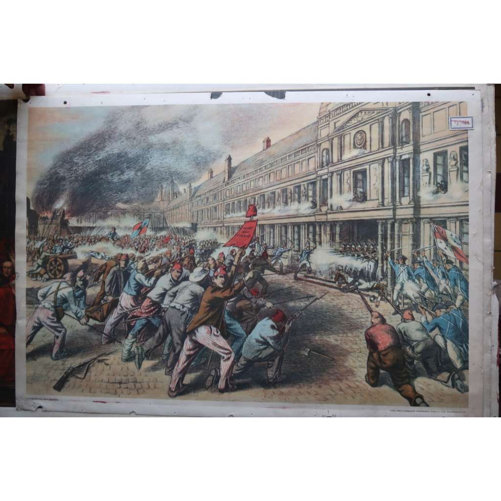 Útok na Tuilerie - Francouzská revoluce - školní plakát, výukový obraz