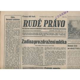 Rudé právo (2.2.1938) - 1. republika, staré noviny