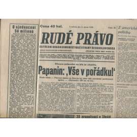 Rudé právo (5.2.1938) - 1. republika, staré noviny