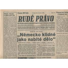 Rudé právo (8.2.1938) - 1. republika, staré noviny