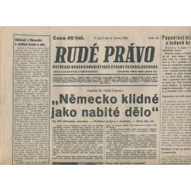Rudé právo (8.2.1938) - 1. republika, staré noviny