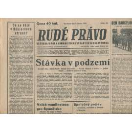 Rudé právo (9.2.1938) - 1. republika, staré noviny