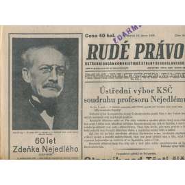 Rudé právo (10.2.1938) - 1. republika, staré noviny
