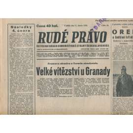 Rudé právo (11.2.1938) - 1. republika, staré noviny