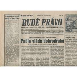 Rudé právo (12.2.1938) - 1. republika, staré noviny