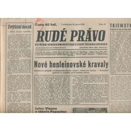 Rudé právo (19.2.1938) - 1. republika, staré noviny