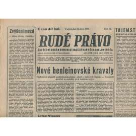 Rudé právo (19.2.1938) - 1. republika, staré noviny