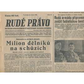 Rudé právo (24.2.1938) - 1. republika, staré noviny