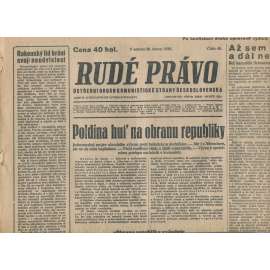 Rudé právo (26.2.1938) - 1. republika, staré noviny