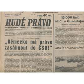 Rudé právo (11.3.1937) - 1. republika, staré noviny