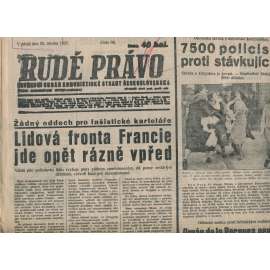 Rudé právo (20.3.1937) - 1. republika, staré noviny