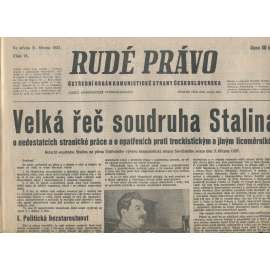 Rudé právo (31.3.1937) - 1. republika, staré noviny