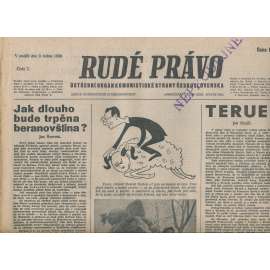Rudé právo (9.1.1938) - 1. republika, staré noviny