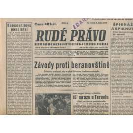 Rudé právo (6.1.1938) - 1. republika, staré noviny