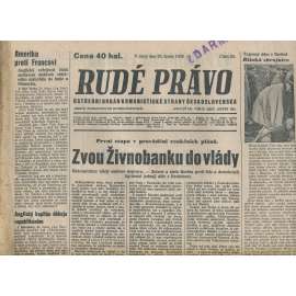 Rudé právo (25.1.1938) - 1. republika, staré noviny