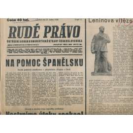 Rudé právo (21.1.1938) - 1. republika, staré noviny