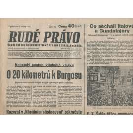 Rudé právo (2.4.1937) - 1. republika, staré noviny (není kompletní)