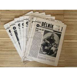 Rudý dělník, ročník IV., číslo 1, 3-15 + 1 zvláštní vydání/1933. List pro otázky dělnického hnutí odborového (odbory, 1. republika, staré noviny) - není kompletní