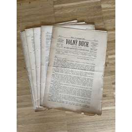 Volný duch, ročník I., číslo 1-10 a 13/1894. Časopis pro zájmy společenského a duševního života (, časopis, staré noviny) - 11 čísel