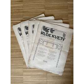 Rudé květy, ročník VII., číslo 1-12/1907. Ilustrovaný lidový měsíčník pro zábavu a poučení (časopis, noviny)