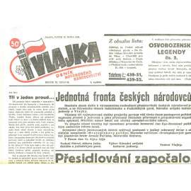 Vlajka, ročník IX., číslo 95/1939. Deník nového národovectví (noviny, kolaborace, Protektorát)