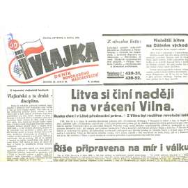 Vlajka, ročník IX., číslo 88/1939. Deník nového národovectví (noviny, kolaborace, Protektorát)
