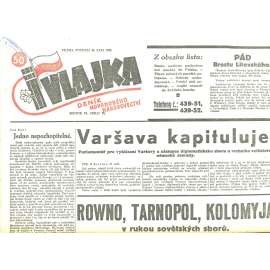 Vlajka, ročník IX., číslo 75/1939. Deník nového národovectví (noviny, kolaborace, Protektorát)