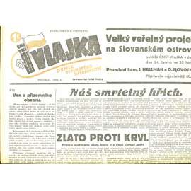 Vlajka, ročník XI., číslo 15/1941. Deník nového národovectví (noviny, kolaborace, Protektorát)