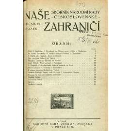 Naše zahraničí, ročník V.I, svazek 1-4/1925. Sborník národní rady československé
