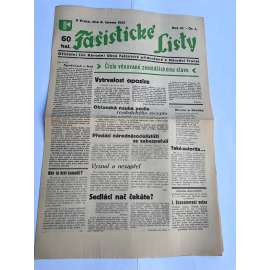 Fašistické listy, ročník IV., číslo 5/1934. Oficielní list Národní obce fašistické (noviny, pravicová literatura, 1. republika)