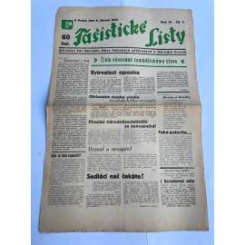 Fašistické listy, ročník IV., číslo 5/1934. Oficielní list Národní obce fašistické (noviny, pravicová literatura, 1. republika)