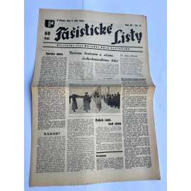 Fašistické listy, ročník IV., číslo 17/1934. Oficielní list Národní obce fašistické (noviny, pravicová literatura, 1. republika)