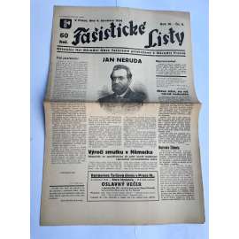 Fašistické listy, ročník IV., číslo 8/1934. Oficielní list Národní obce fašistické (noviny, pravicová literatura, 1. republika)