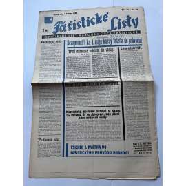 Fašistické listy, ročník VI., číslo 18/1936. Oficielní list Národní obce fašistické (noviny, pravicová literatura, 1. republika)