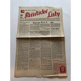 Fašistické listy, ročník IV., číslo 20/1934. Oficielní list Národní obce fašistické (noviny, pravicová literatura, 1. republika)
