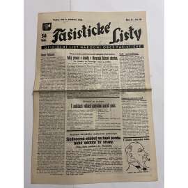 Fašistické listy, ročník V., číslo 31/1935. Oficielní list Národní obce fašistické (noviny, pravicová literatura, 1. republika)