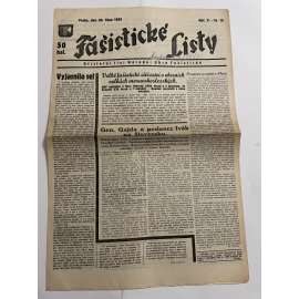 Fašistické listy, ročník V., číslo 19/1935. Oficielní list Národní obce fašistické (noviny, pravicová literatura, 1. republika)