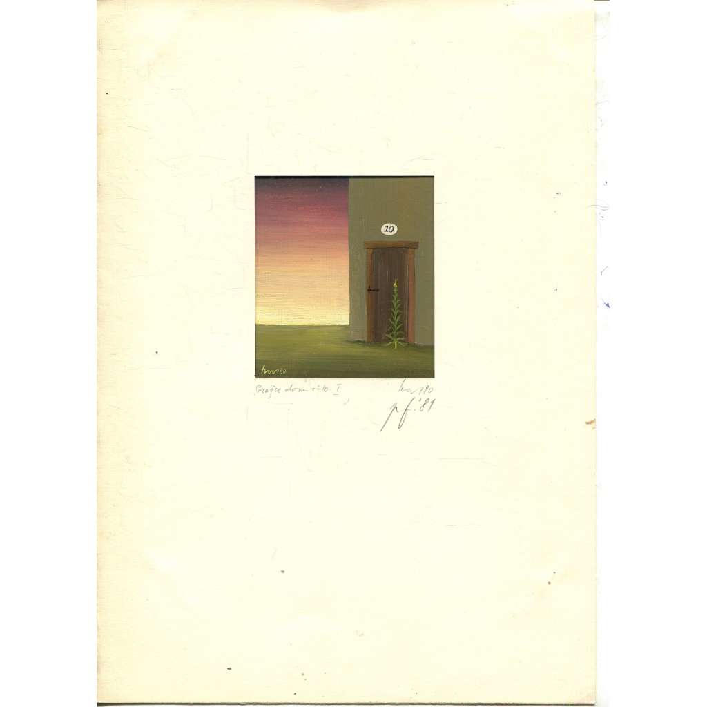 V čísle 10, lakovaná tempera(Jaroslav Koch) - 1980