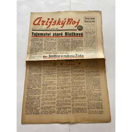 Arijský boj, ročník III., číslo 50/1942 - Ústřední list protižidovské ligy [časopis kolaborantů, nacismus, antisemitismus, protižidovské, Židé]