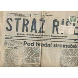 Stráž Říše, číslo 50/1931. Ústřední list Radikálních národovců československých (noviny, 1. republika)