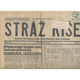 Stráž Říše, číslo 41/1931. Ústřední list Radikálních národovců československých (noviny, 1. republika)