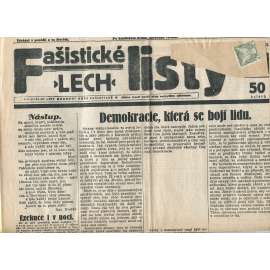 Fašistické listy, ročník III., číslo 21/1933. Oficiální list Národní obce fašistické (noviny, pravicová literatura, 1. republika)